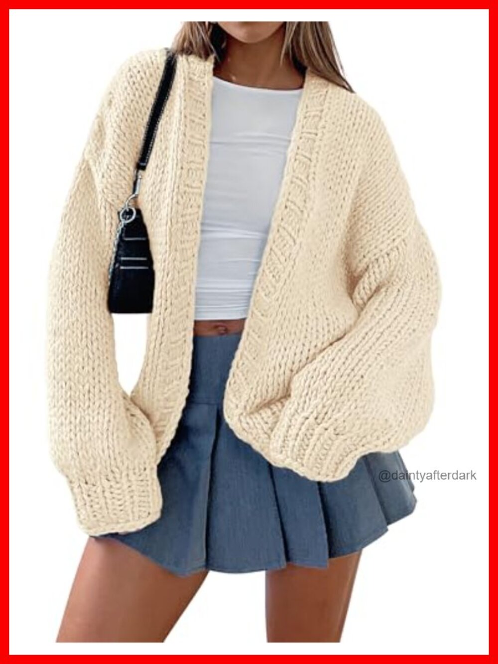 PRETTYGARDEN Women's Open Front Knit Cardigan Sweater Loose Fit